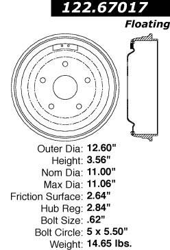 Brake Drum CE 123.67017