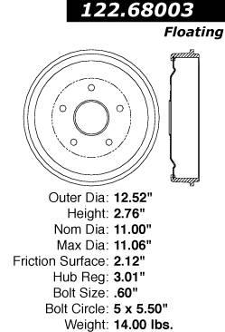 Brake Drum CE 123.68003