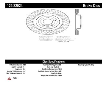 Disc Brake Rotor CE 125.22024