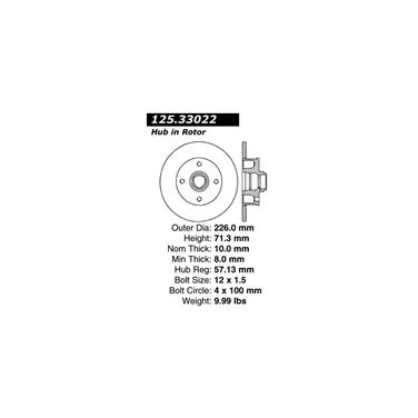 Disc Brake Rotor CE 125.33022