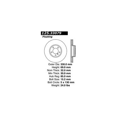 Disc Brake Rotor CE 125.33079