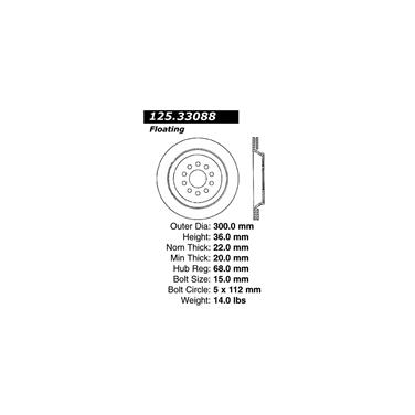 Disc Brake Rotor CE 125.33088