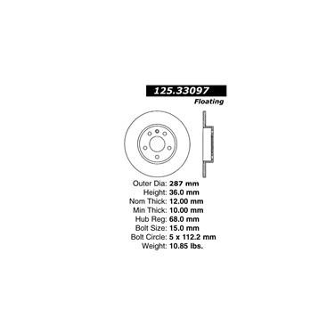 Disc Brake Rotor CE 125.33097