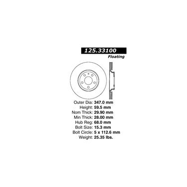 Disc Brake Rotor CE 125.33100