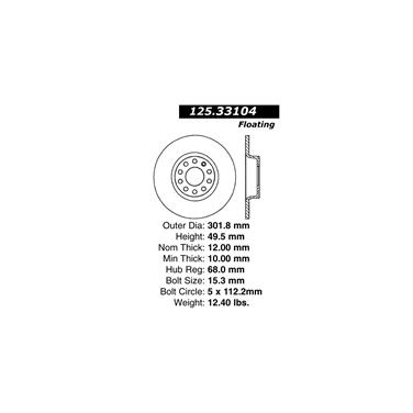 Disc Brake Rotor CE 125.33104