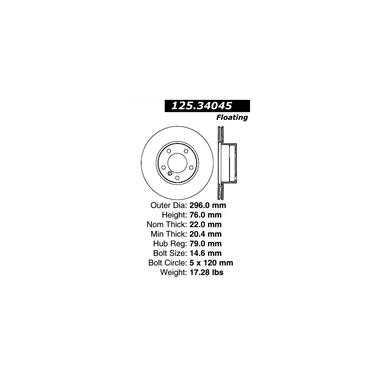Disc Brake Rotor CE 125.34045