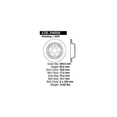 Disc Brake Rotor CE 125.34056