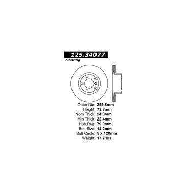 Disc Brake Rotor CE 125.34077