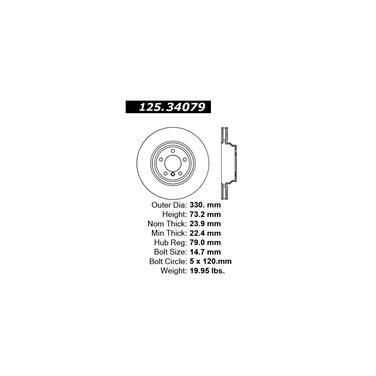 Disc Brake Rotor CE 125.34079