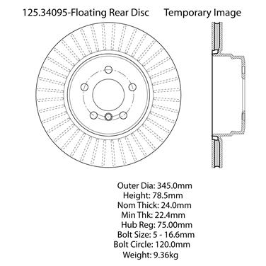 Disc Brake Rotor CE 125.34095