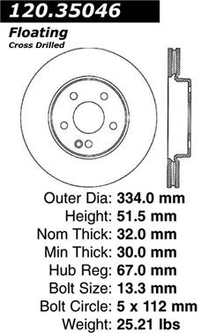 Disc Brake Rotor CE 125.35046