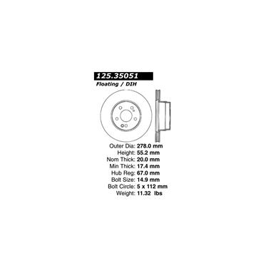 Disc Brake Rotor CE 125.35051