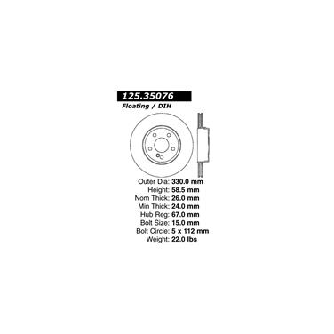 Disc Brake Rotor CE 125.35076