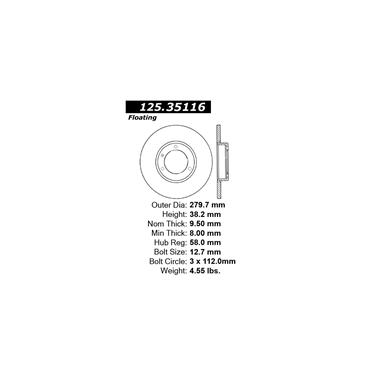 Disc Brake Rotor CE 125.35116
