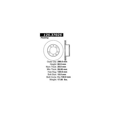 Disc Brake Rotor CE 125.37025