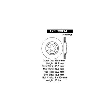 Disc Brake Rotor CE 125.39034
