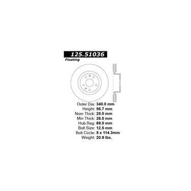 Disc Brake Rotor CE 125.51036