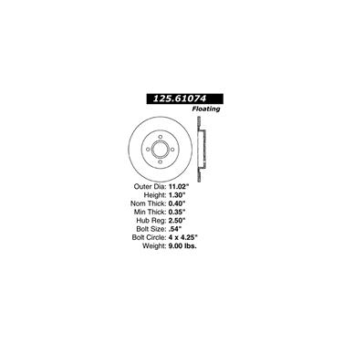 Disc Brake Rotor CE 125.61074