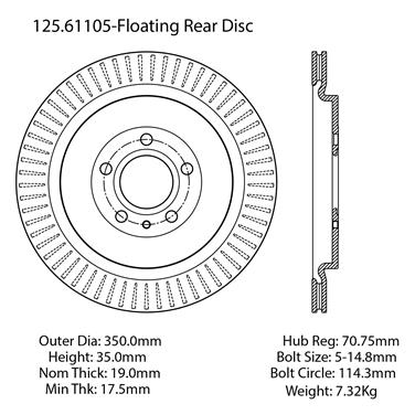 Disc Brake Rotor CE 125.61105