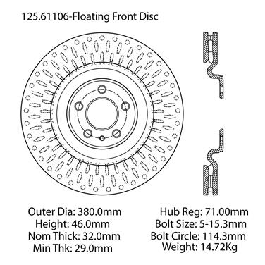 Disc Brake Rotor CE 125.61106