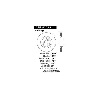 Disc Brake Rotor CE 125.62075