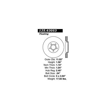 Disc Brake Rotor CE 125.63053