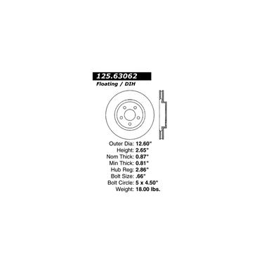 Disc Brake Rotor CE 125.63062
