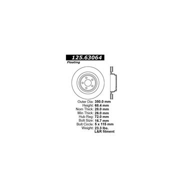 Disc Brake Rotor CE 125.63064