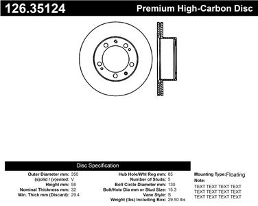 Disc Brake Rotor CE 126.35124