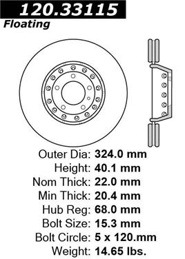 Disc Brake Rotor CE 128.33115