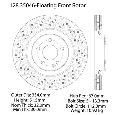 Disc Brake Rotor CE 128.35046