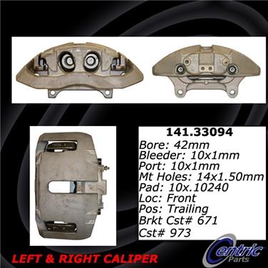 2010 Audi A8 Quattro Disc Brake Caliper CE 141.33094