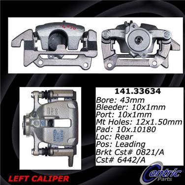 2011 Audi A5 Quattro Disc Brake Caliper CE 141.33634