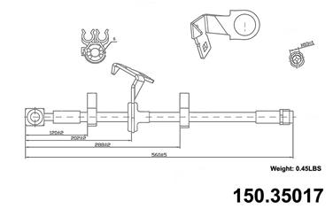 1998 Mercedes-Benz ML430 Brake Hydraulic Hose CE 150.35017