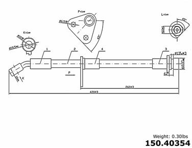 Brake Hydraulic Hose CE 150.40354