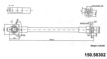 Brake Hydraulic Hose CE 150.58302