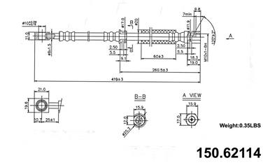 Brake Hydraulic Hose CE 150.62114