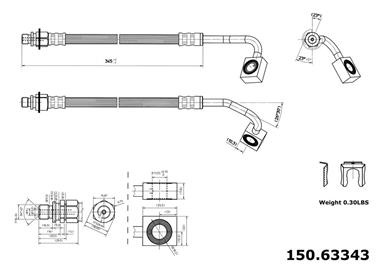 Brake Hydraulic Hose CE 150.63343