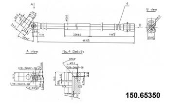 Brake Hydraulic Hose CE 150.65350