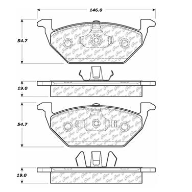 2010 Volkswagen SportVan Disc Brake Pad Set CE 300.07680