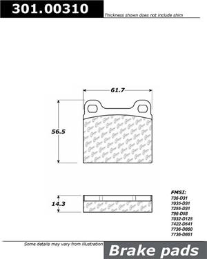 Disc Brake Pad Set CE 301.00310