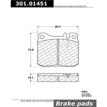 Disc Brake Pad Set CE 301.01451