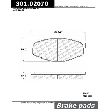 Disc Brake Pad Set CE 301.02070