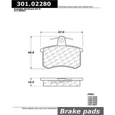 Disc Brake Pad Set CE 301.02280