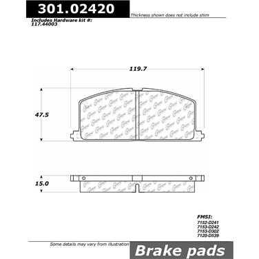 Disc Brake Pad Set CE 301.02420