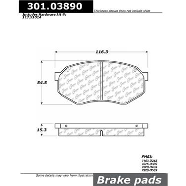 Disc Brake Pad Set CE 301.03890