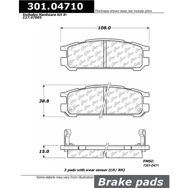 Disc Brake Pad Set CE 301.04710