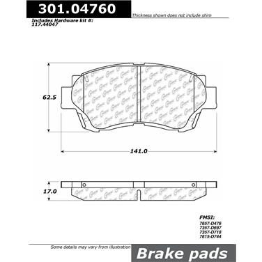 Disc Brake Pad Set CE 301.04760