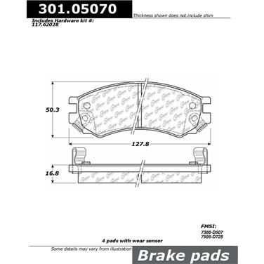 Disc Brake Pad Set CE 301.05070