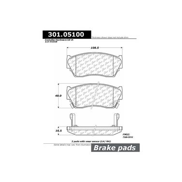 2007 Nissan Tsuru Disc Brake Pad Set CE 301.05100